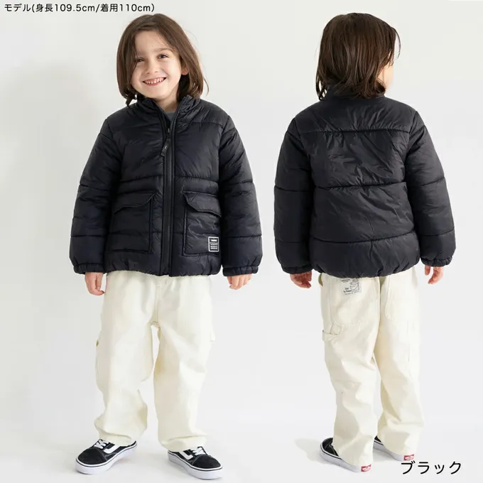 日本 BRANSHES - 簡約素色蓬鬆溫暖鋪棉外套(可機洗)-淺灰棕