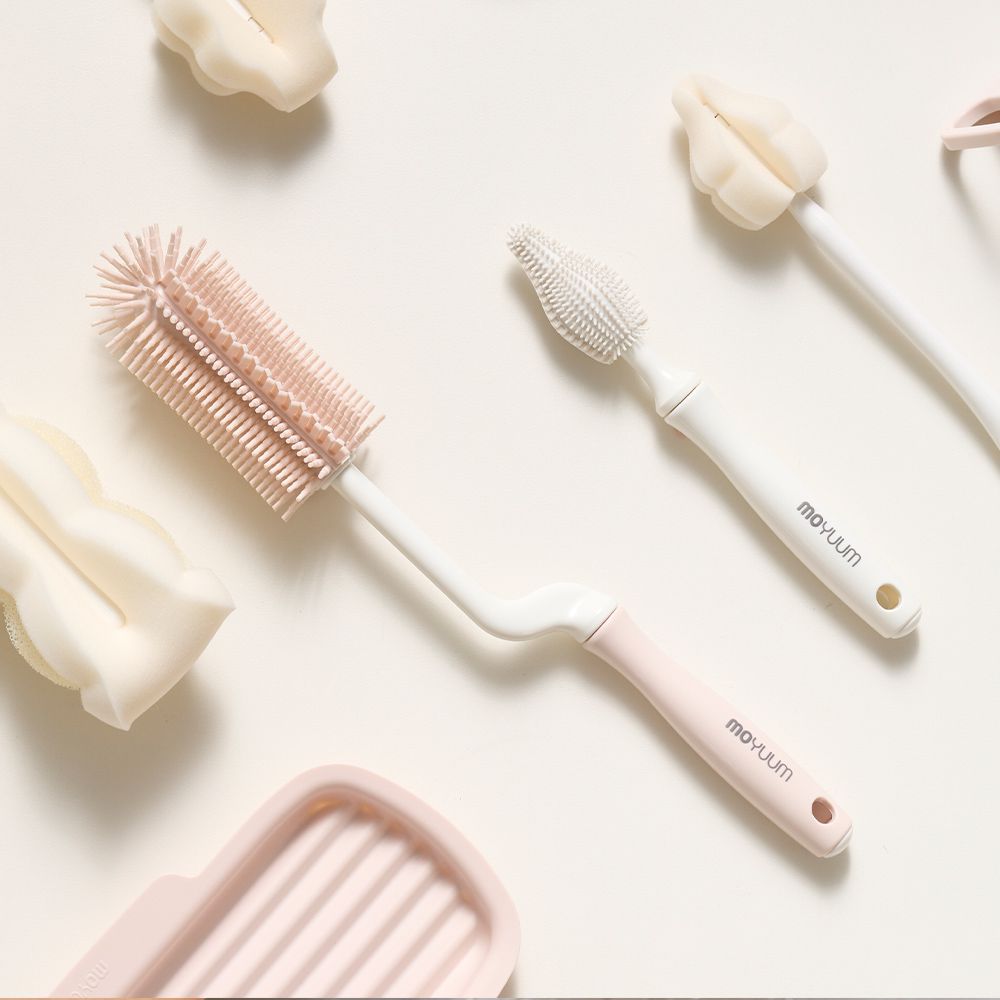 矽膠奶瓶奶嘴刷-米色