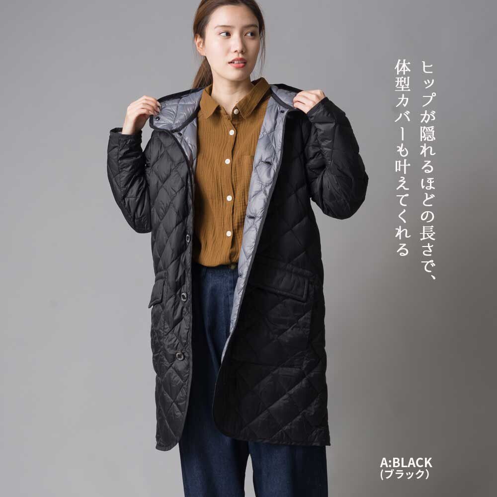 日本 OMNES - 超輕量保暖羽絨長版連帽外套-杏