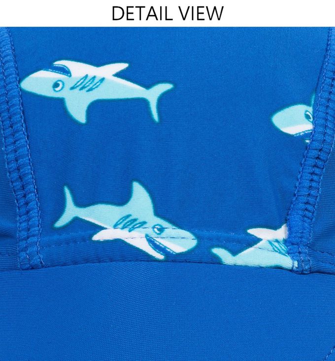 德國Playshoes - 抗UV防曬水陸兩用遮頸帽-鯊魚