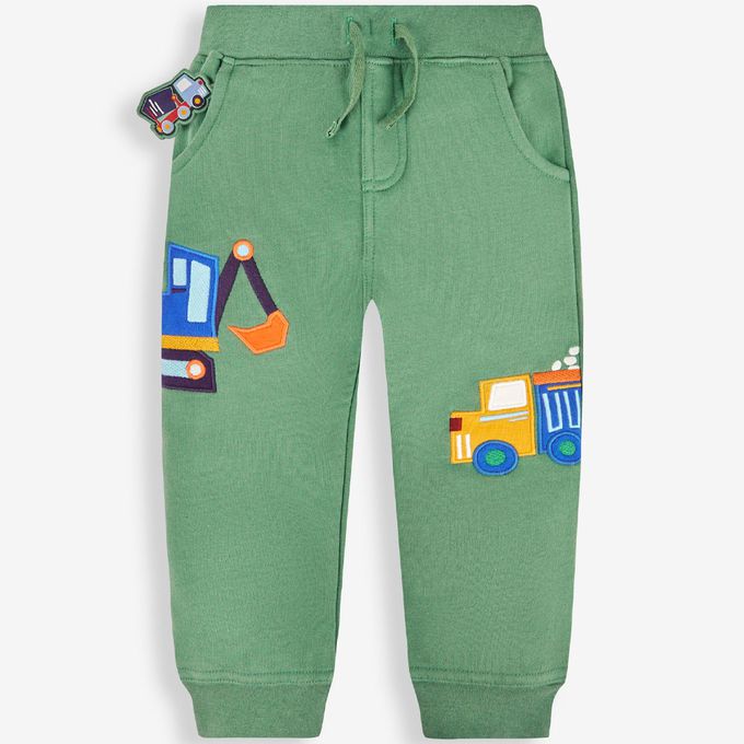 英國 JoJo Maman BeBe - 幼/兒童超優質秋冬100%純棉長褲-大卡車