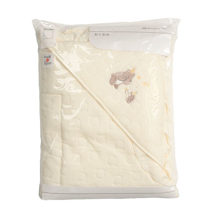 akachan honpo - 包巾 保暖鋪棉-淺卡其色 (80×80cm)