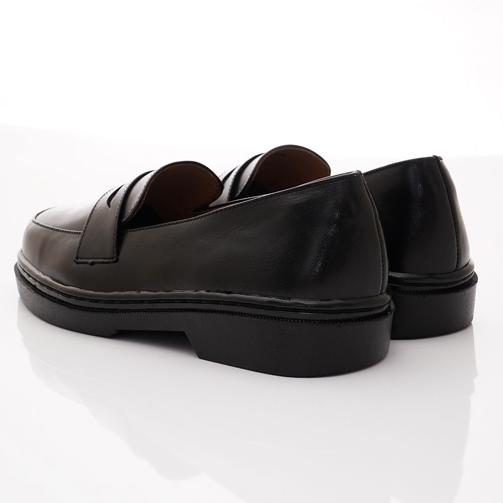 YUMA童鞋 - 台灣製純黑休閒皮鞋(中大童段)台碼-皮鞋-黑