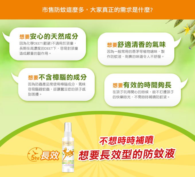 小鹿山丘 - 有機精油長效防蚊液-80g
