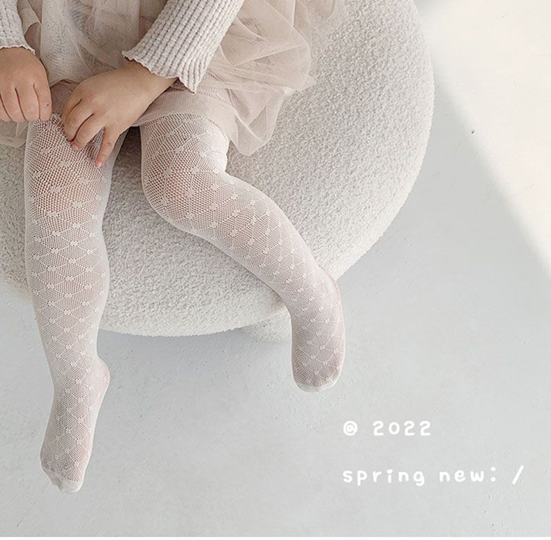 兒童網眼褲襪-1149小波點精編褲襪