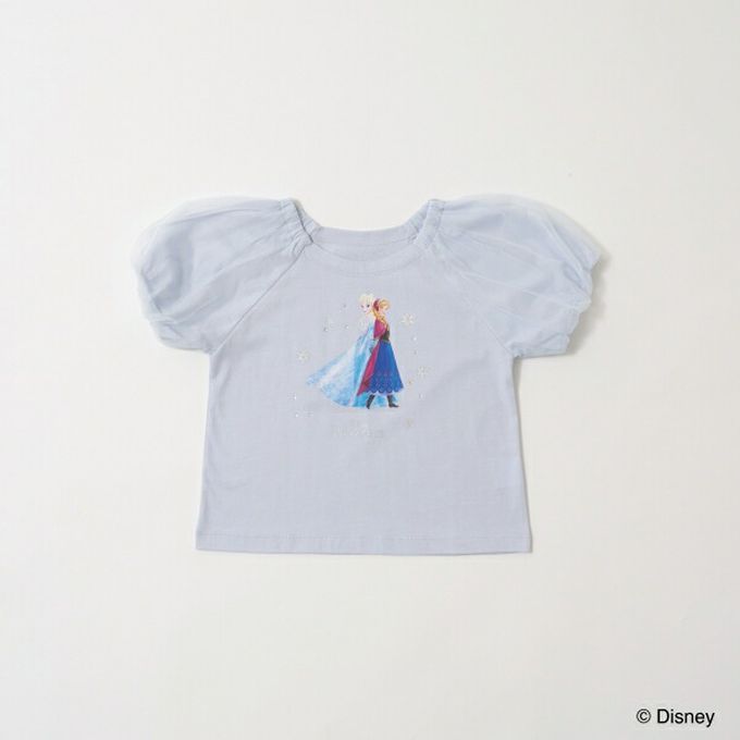 日本 Lycee mine - 閃耀冰雪公主薄紗泡泡袖上衣-海軍藍