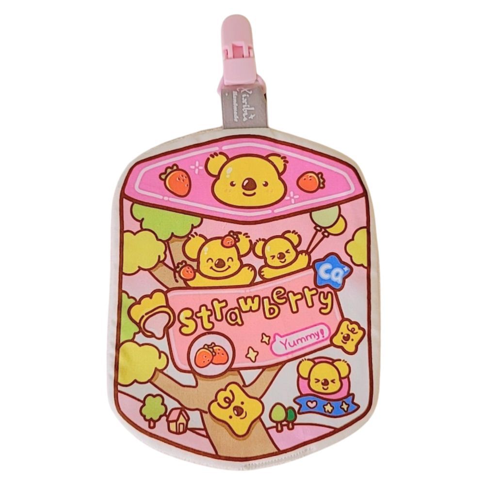 【職人手作系列】守護手帕巾-草莓小熊餅