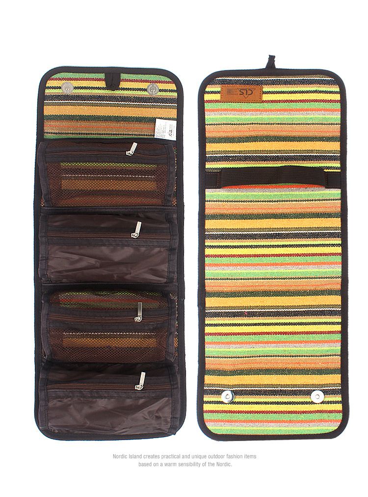 CLS - 民族風便攜式盥洗包-藍色 (54x21.5cm)