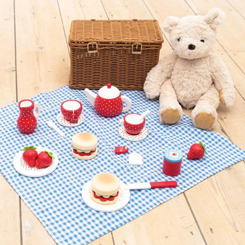 英國 JoJo Maman BeBe - 家家酒/角色扮演玩具_實木系列-草莓野餐組