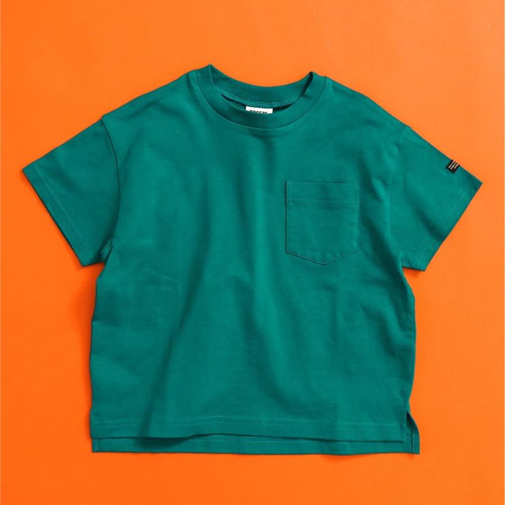 日本 BREEZE - [低價]簡約定番款短袖T恤-素面-寶石綠