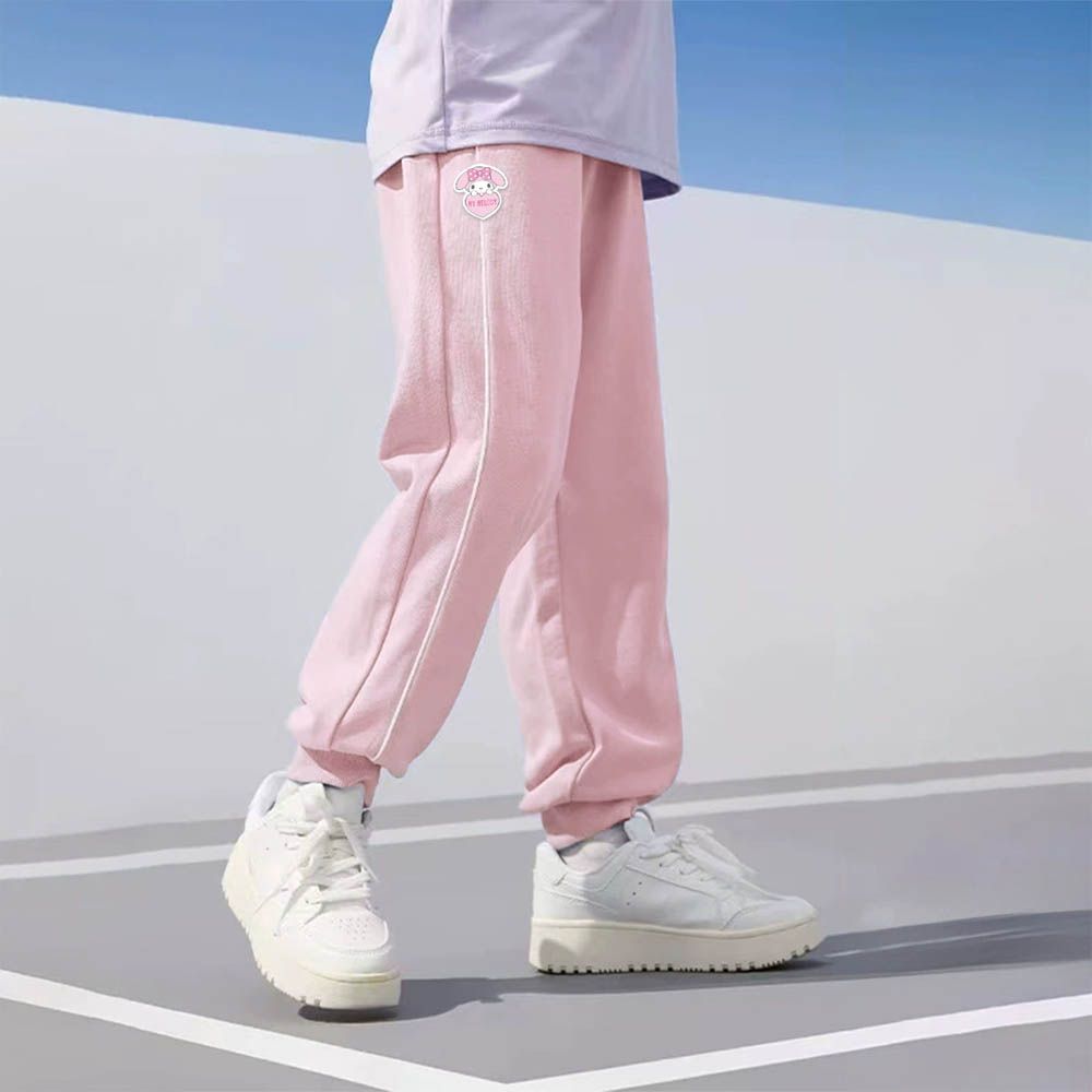 腰鬆緊百搭休閒長褲-卡通人物美樂蒂-粉色