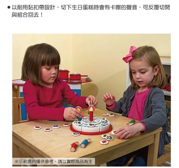 美國瑪莉莎 Melissa & Doug - MD 玩食趣-生日蛋糕玩具組,藍底