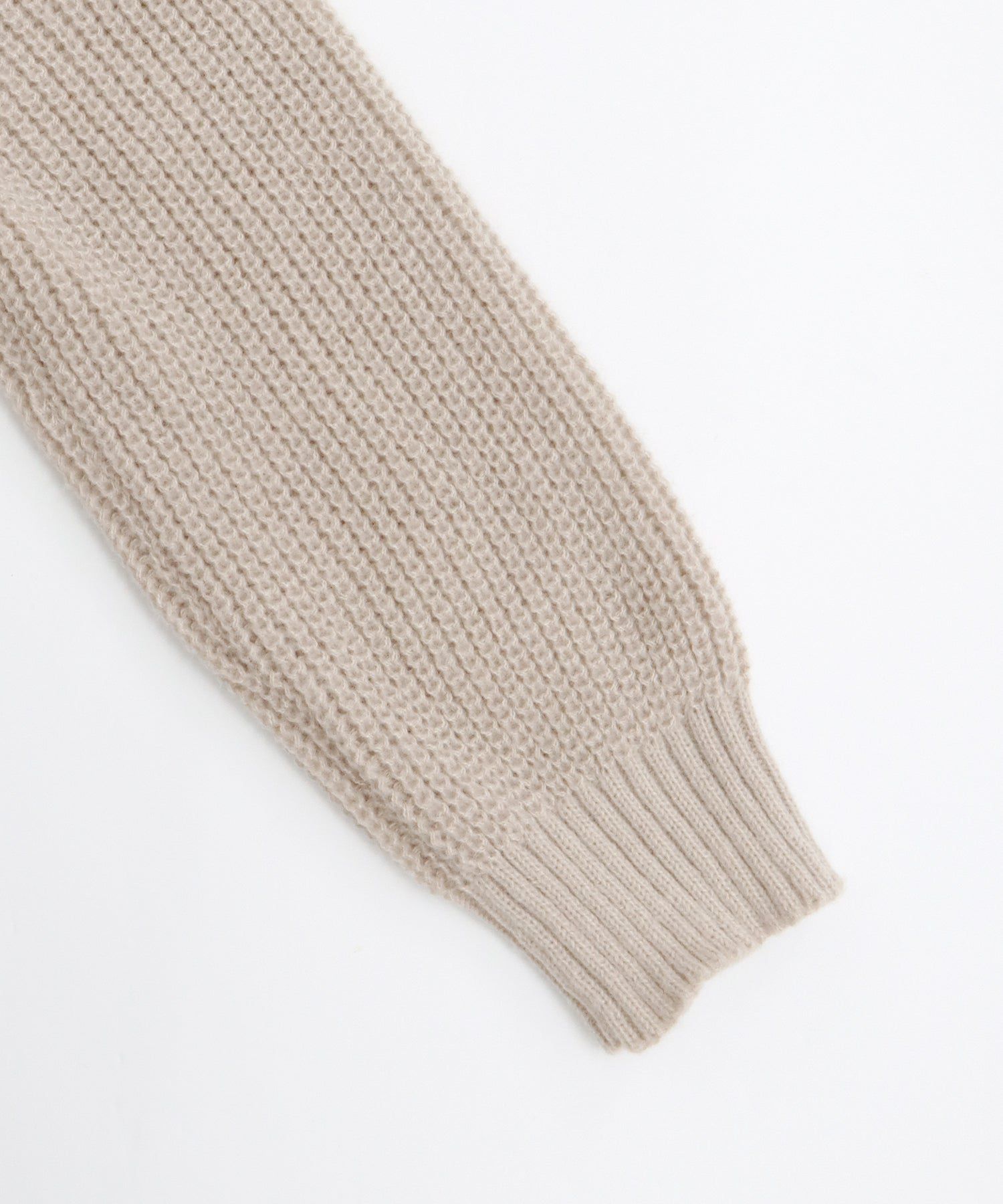 日本 BLUE EAST - 短版圓領羅紋針織薄外套-米杏