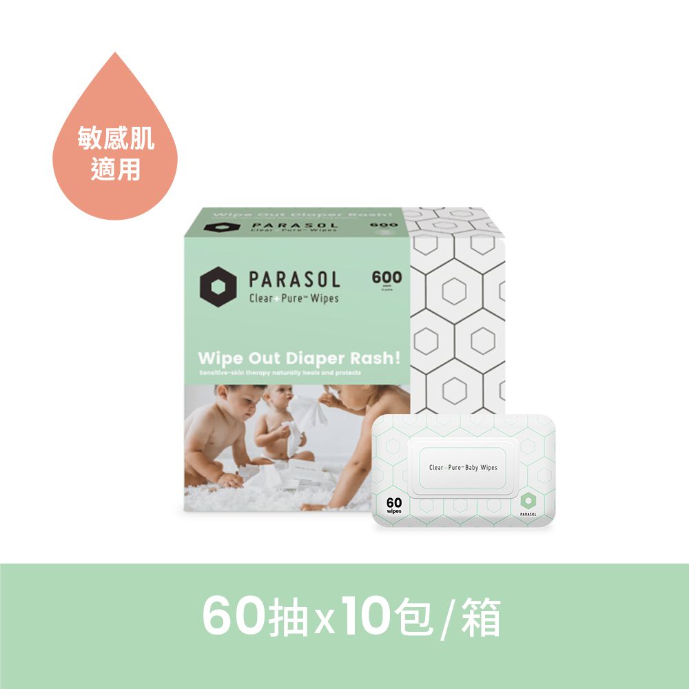 Parasol - Parasol Clear+Pure™ 極厚天然肌護濕紙巾 60抽 (10入/箱) (10入/箱)