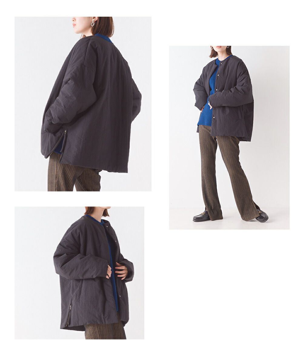 日本 OMNES - [撥水加工] 休閒百搭鋪棉外套-淺軍綠