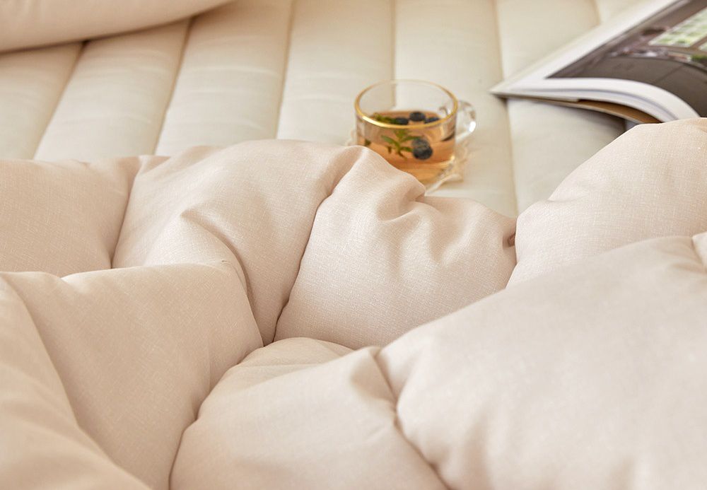 韓國 Maatila - 可水洗超細纖維桃皮感棉被-淡奶茶色