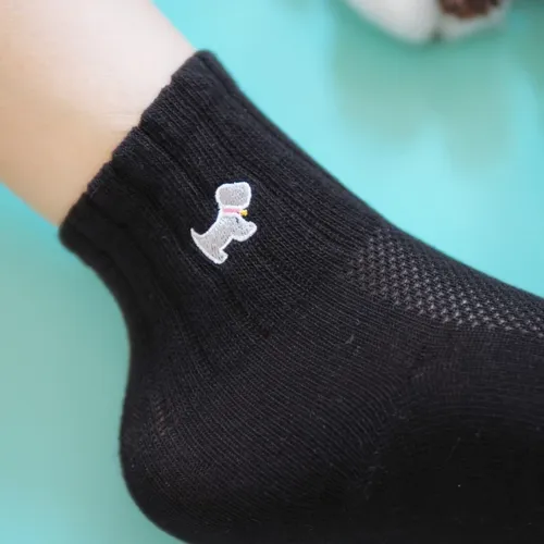 MIT台灣製 精緻刺繡精梳棉簡約素色童襪-隨機出色-十二雙組