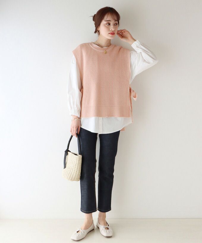 日本 BLUE EAST - 柔軟文藝綁帶針織背心-可可