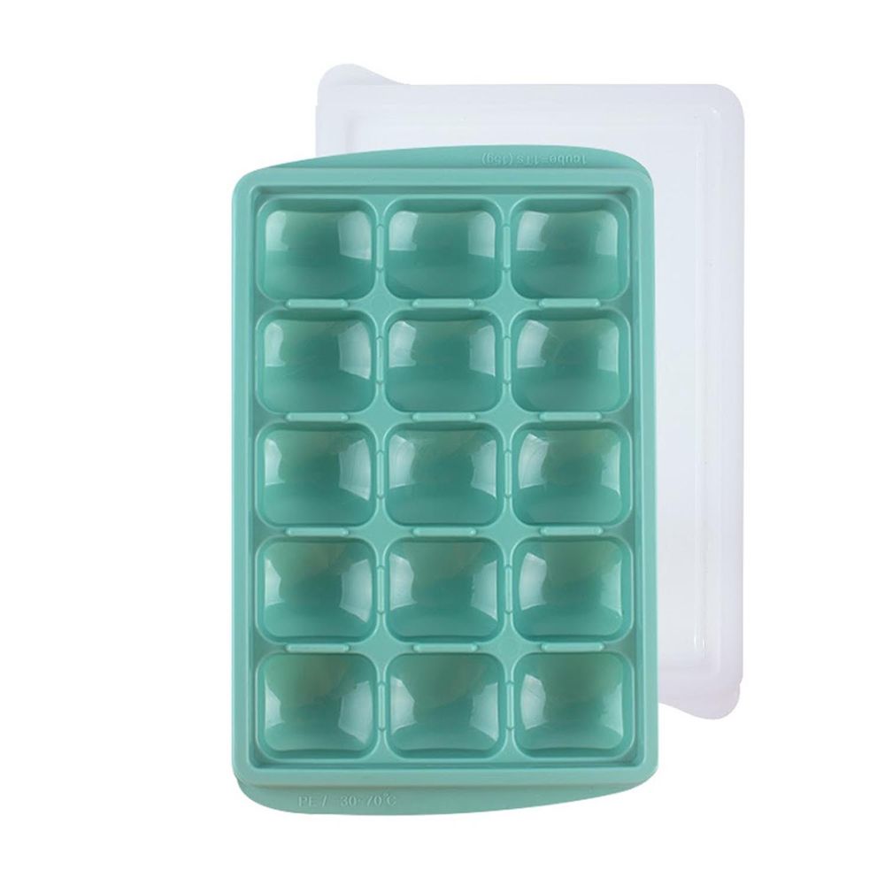 韓國BeBeLock - 副食品冰磚盒15g-薄荷綠-15格