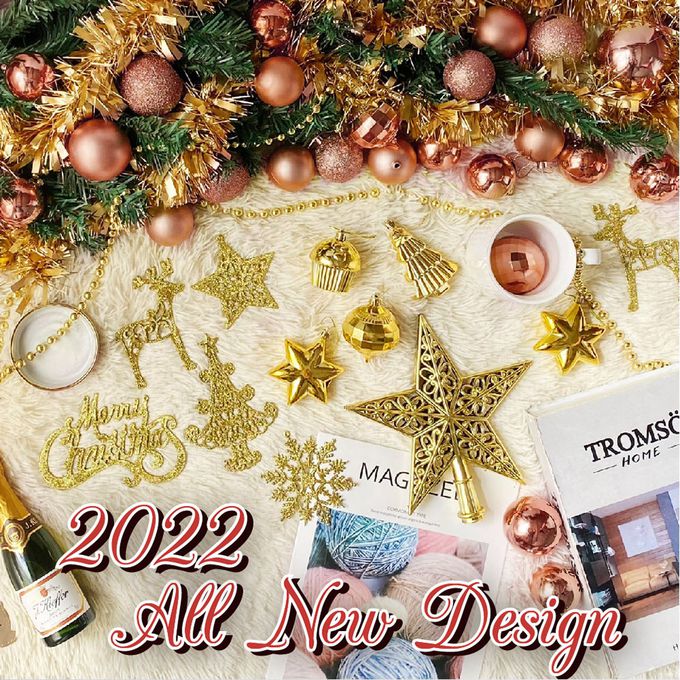 TROMSO - 豪華松針下雪聖誕樹-奢華玫瑰金 (180cm)