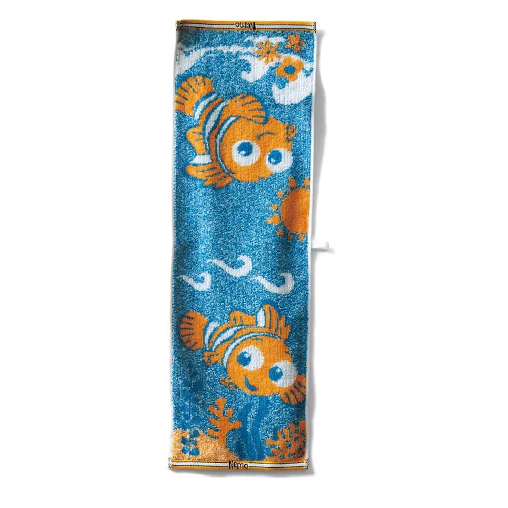 日本千趣會 - 日本製 迪士尼印花毛巾-尼莫-深藍 (22×72cm)