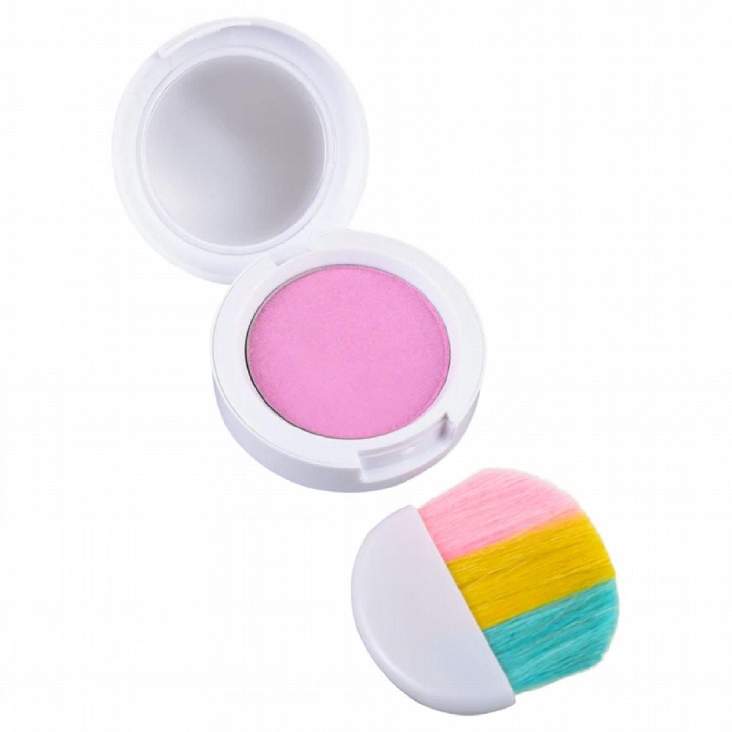 美國 Klee girls - 甜心彩妝香水組-寶貝粉礦物眼影盒(2g)+柔玫紅礦物腮紅盒(3.5g)+蜜桃金亮光潤唇膏(4.2g)+都會夢滾輪香水棒 (4.2g)+雙頭眼影棒/腮紅刷(共6件)