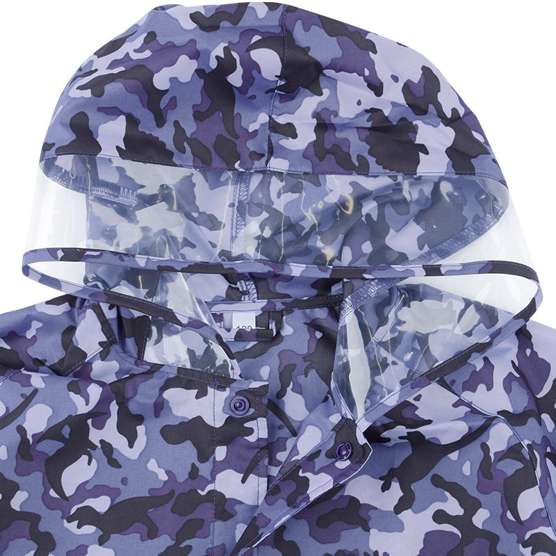 akachan honpo - 雨衣-迷彩-藍色