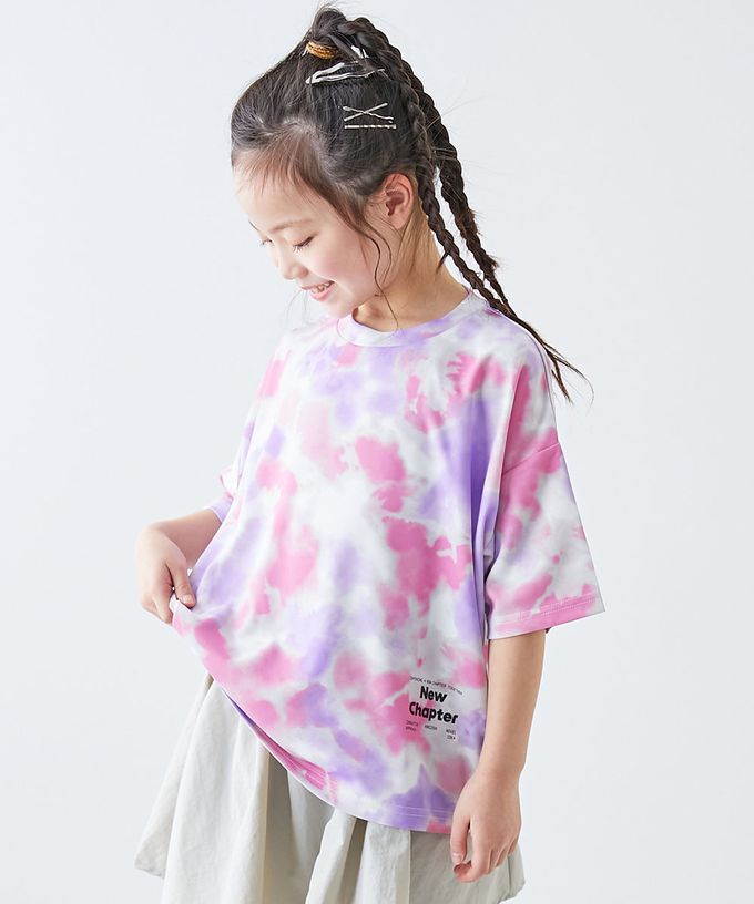 日本 devirock - 速乾網眼暈染風涼爽短袖上衣-橘灰