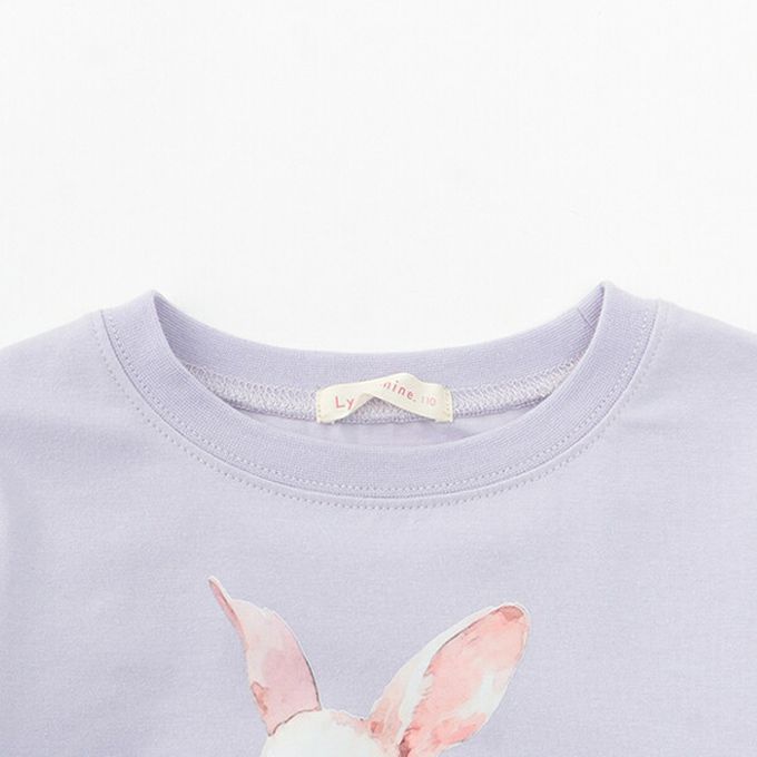 日本 Lycee mine - 夢幻印花荷葉縮口長袖上衣-芭蕾舞鞋-薄荷綠