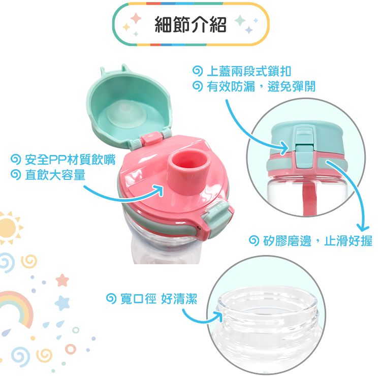 Nuby - 晶透直飲杯-恐龍-550ml