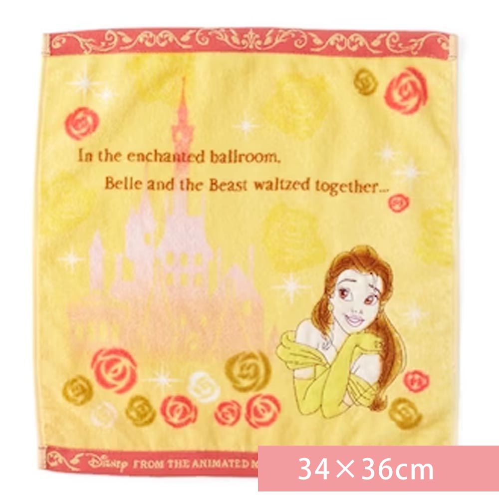 日本千趣會 - 迪士尼 防臭抗菌方巾/手帕-美女與野獸 (34×36cm)