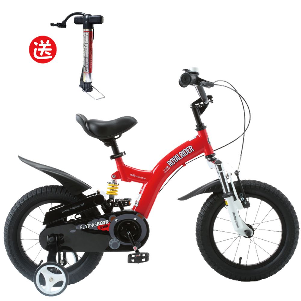 Royalbaby - 12吋小飛熊兒童腳踏車(送打氣筒)-紅色