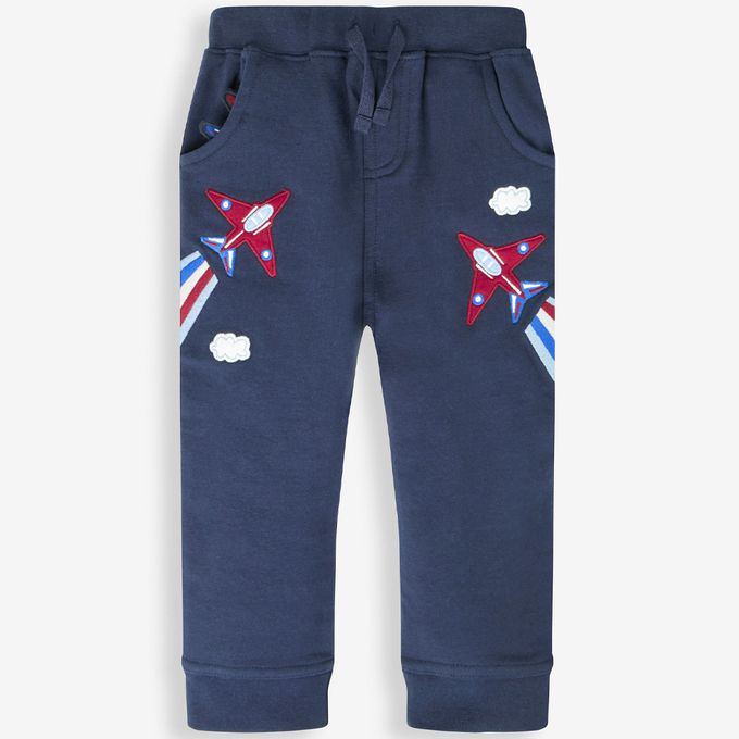 英國 JoJo Maman BeBe - 幼/兒童超優質秋冬100%純棉長褲-噴射機