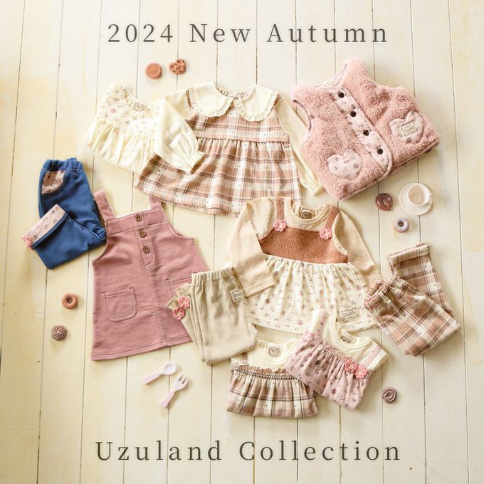 日本 ZOOLAND - 甜蜜愛心假二件格紋長袖上衣-格紋-米白