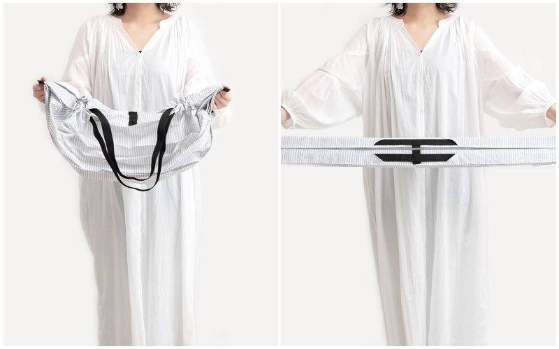 日本 MARNA - Shupatto 秒收摺疊購物袋(可掛購物籃)-五週年限定升級款-漣漪波點 (L(50x38cm))-耐重15kg / 40L