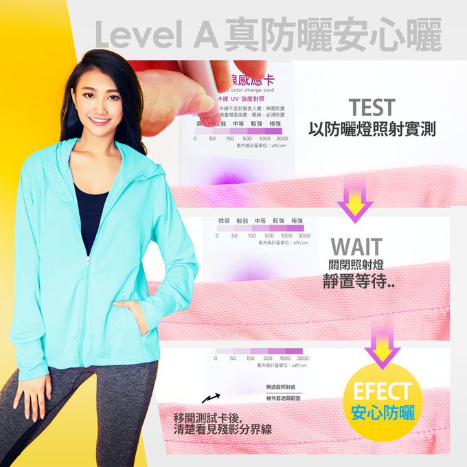 GIAT - A級防曬吸濕排汗連帽外套(男女適穿)-蘋果綠