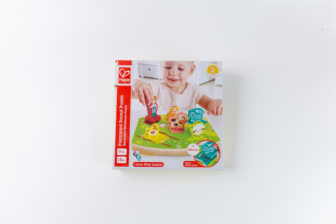 德國 Hape - 快樂農場有聲立體拼圖