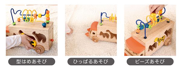 日本 Ed.Inter - 木玩系列 - 動物巴士手拉車