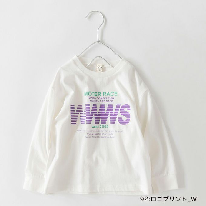 日本 BRANSHES - 100%棉 街頭印花長袖上衣-WWWS-白