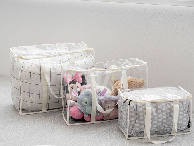 HARUhonpo 小晴天本舖 - 寶可樂收袋-闊口睡袋袋-月球灰(透明) (S)