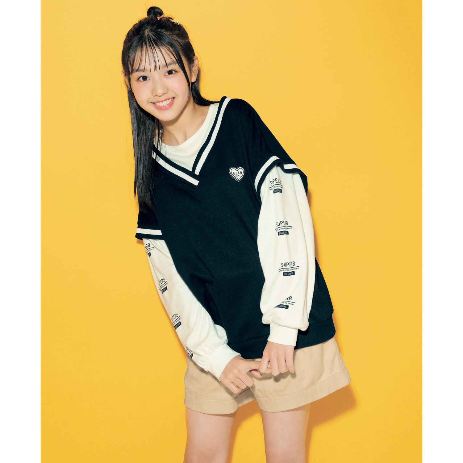 日本 Papel lapiz - 附皮帶腰荷葉邊休閒短褲(腰圍可調)-象牙米