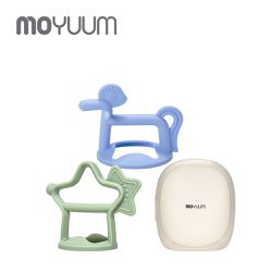 韓國 MOYUUM - 白金矽膠手環固齒器禮盒-星馬款-薄荷綠+天空藍