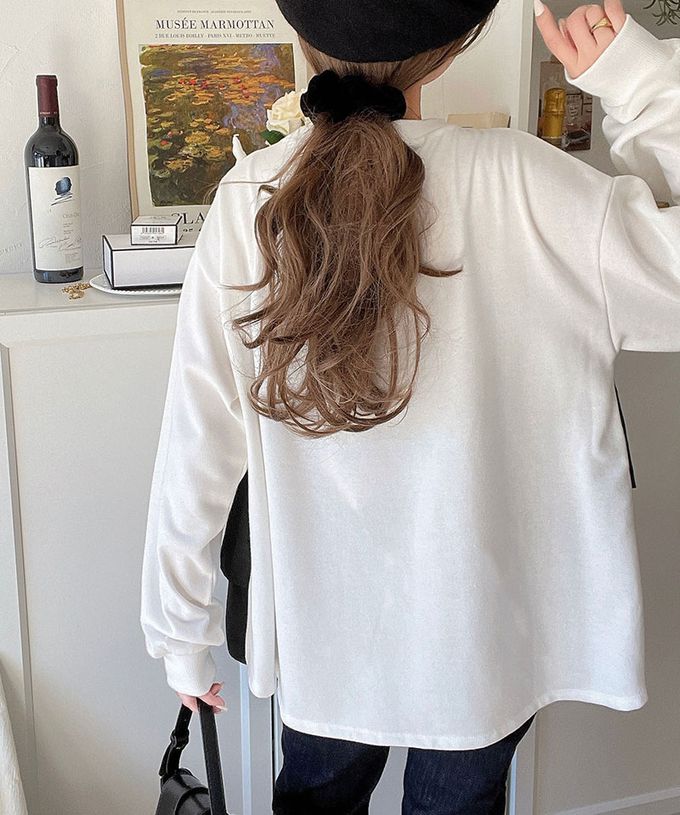 日本 Classical Elf - 蛋糕層次優美薄長袖上衣-深灰