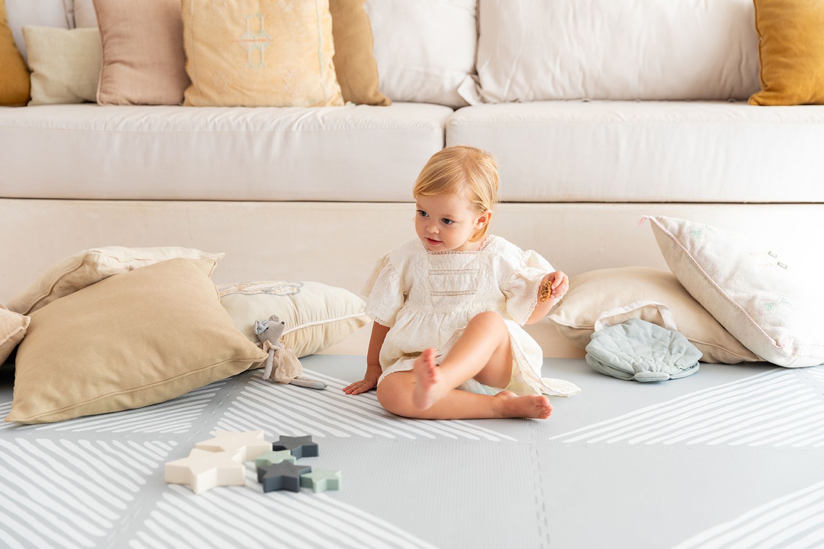 德國 toddlekind - 沙灘系列遊戲地墊-卵石灰