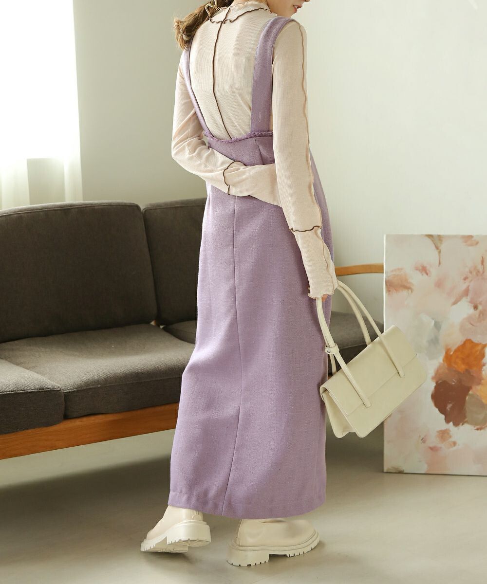 日本 Bab - 2WAY簡約收腰吊帶裙-知性黑