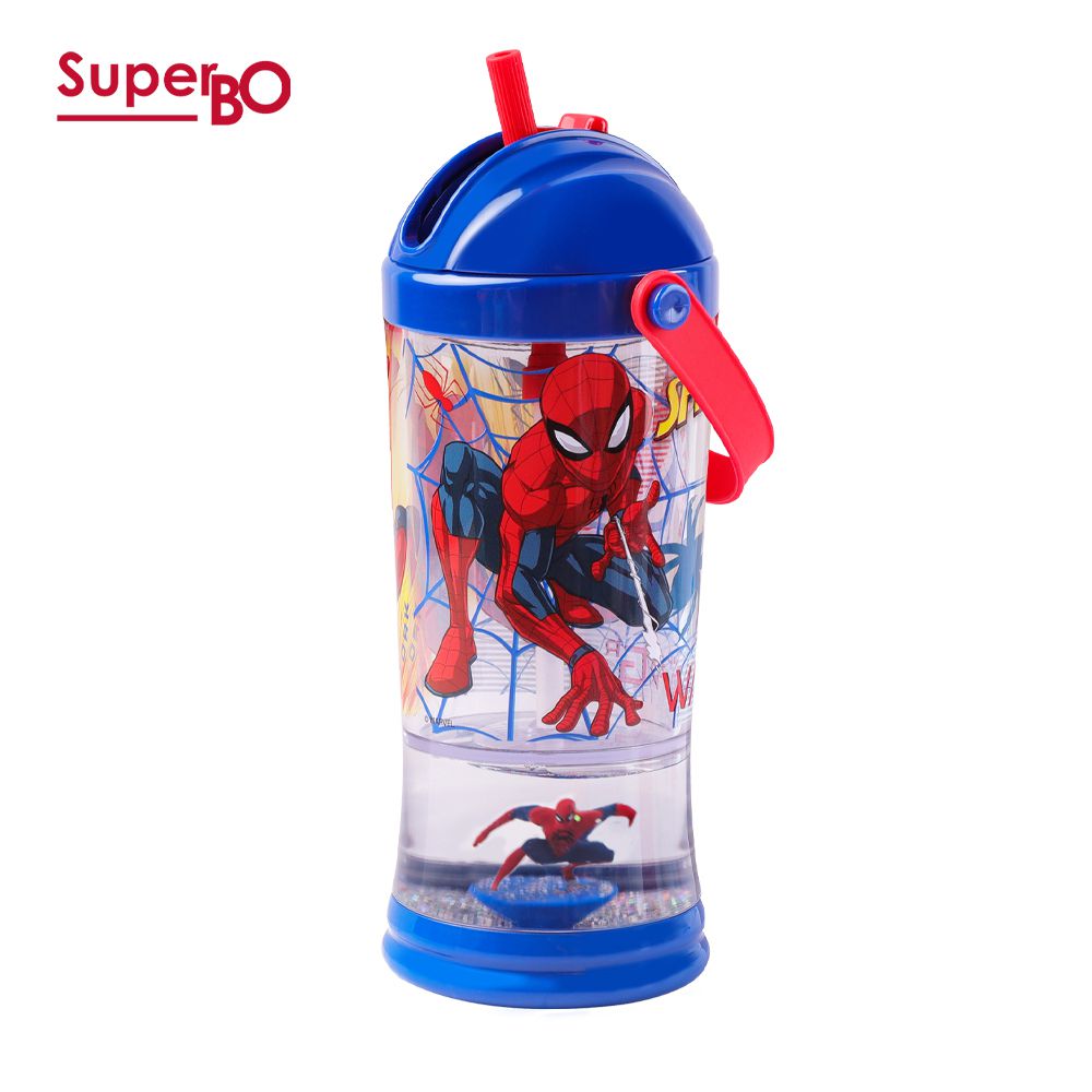 SuperBO - 提把吸管水壺-蜘蛛人-310ml