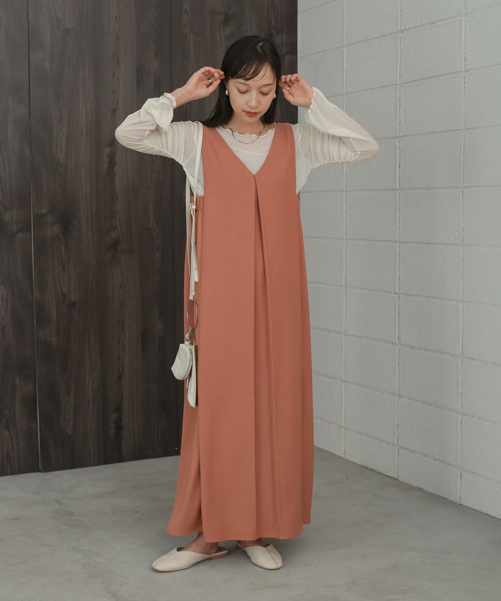 日本 Bab - 2WAY側鬆緊修身背心裙-黑