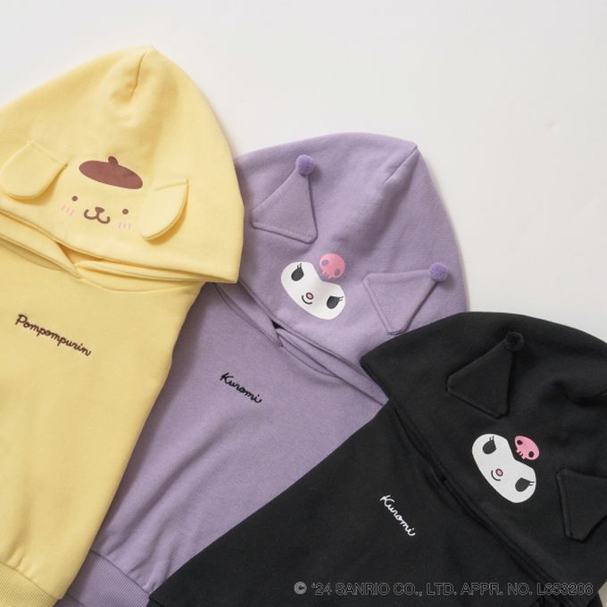 日本 Lycee mine - 聯名款 超萌造型連帽短裙套裝-酷洛米-黑