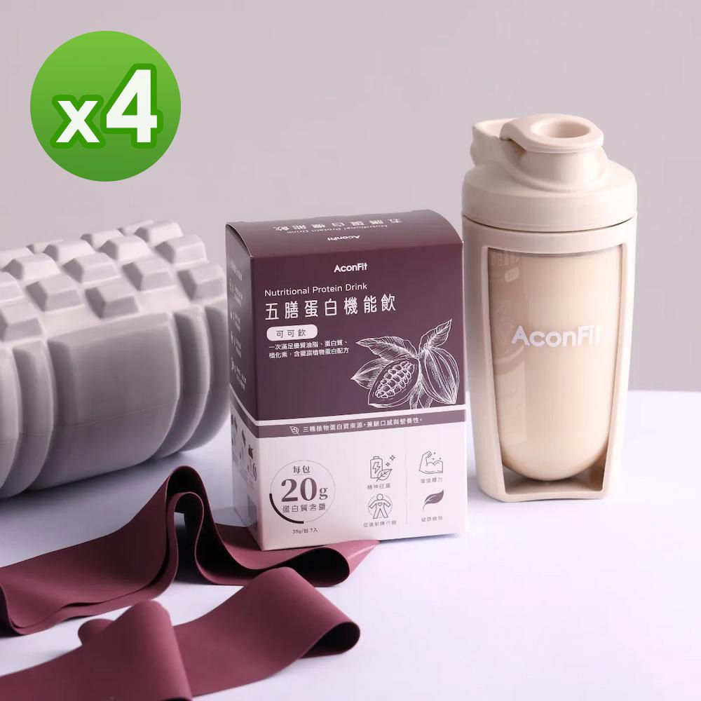 五膳蛋白機能飲(芝麻/堅果/鐵觀音/可可)(245g)_4盒組-245g