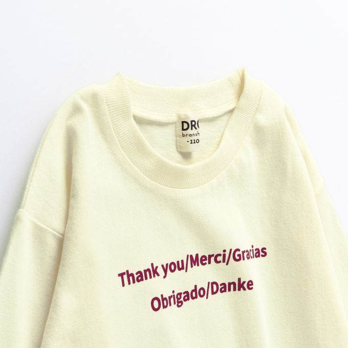 日本 BRANSHES - 100%棉 可愛女孩印花長袖上衣-滿版花朵-灰棕